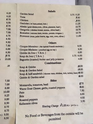 Café Lutécia menu 1